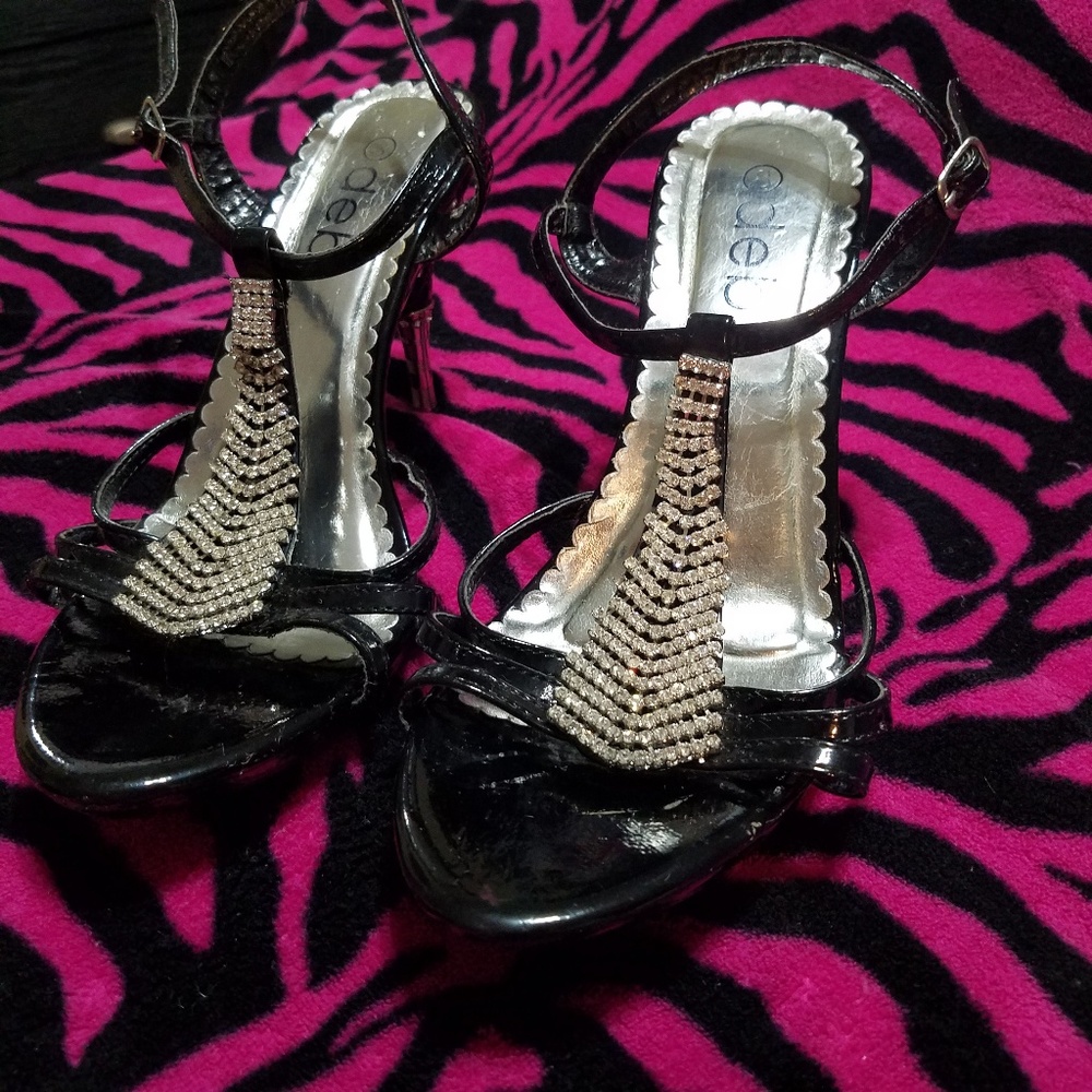 💎Rhinestone Heels☆ Size 8💎 Bling - Picture 6 of 12